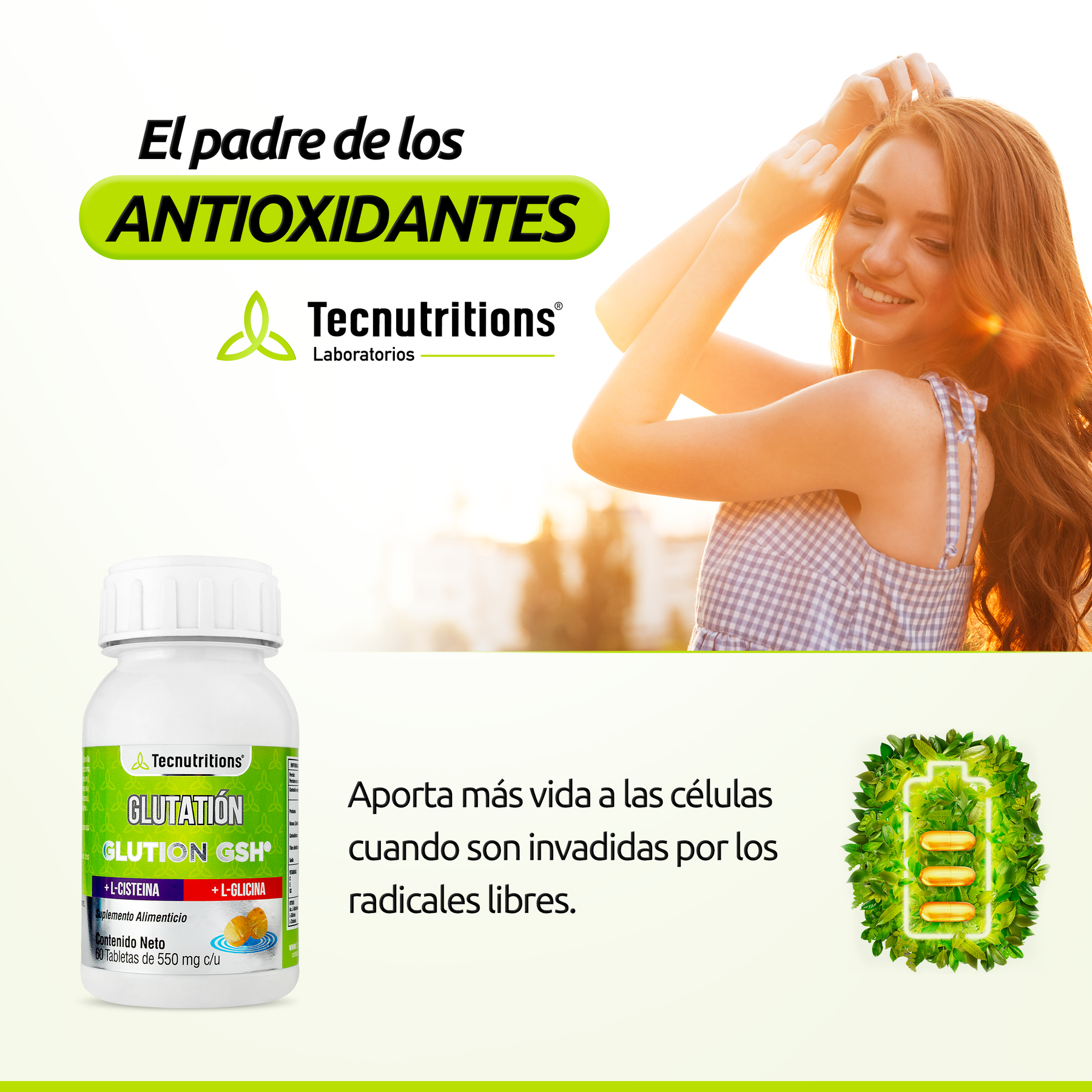 Food supplement with amino acids and antioxidants, Glution GSH, 60 tabl