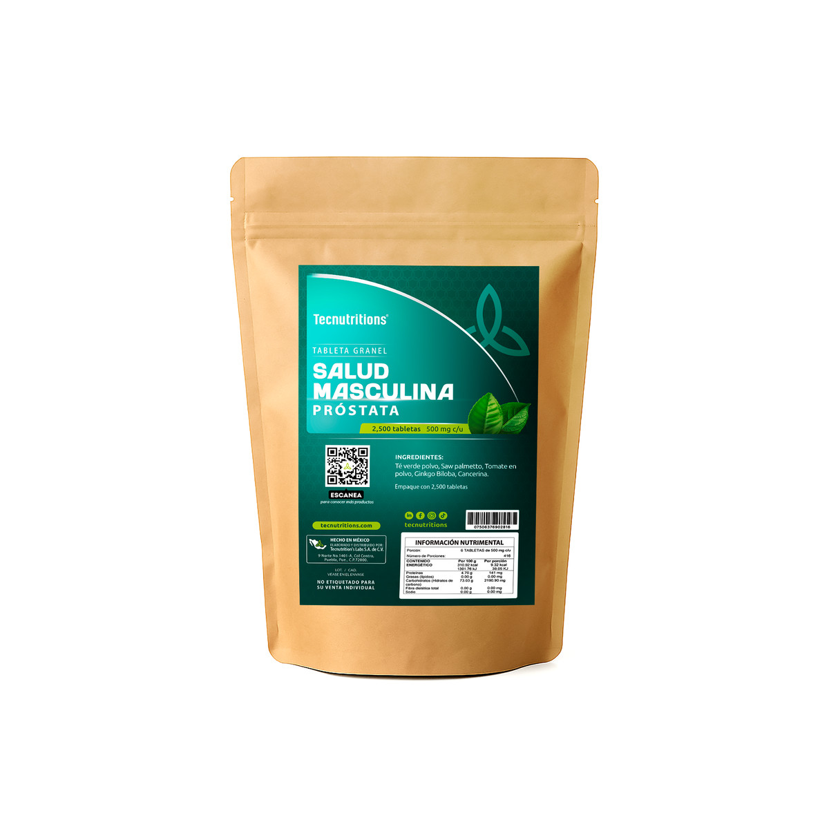 Tableta Granel Salud Masculina De La Próstata