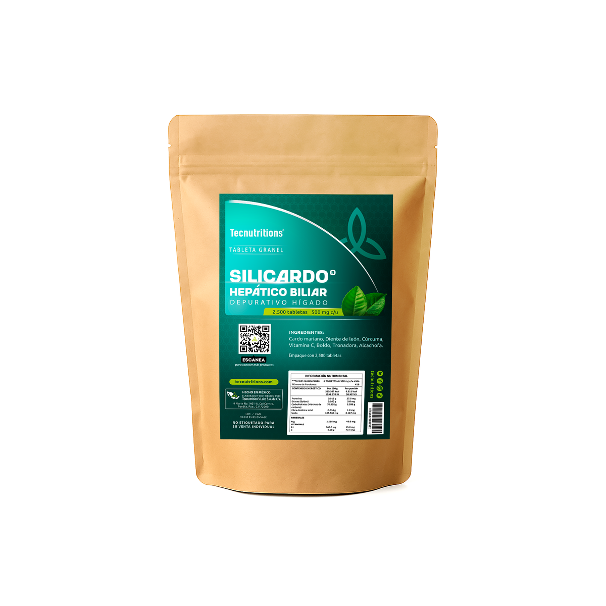 Tableta Granel Silicardo® Hepático Biliar Depurativo Higado