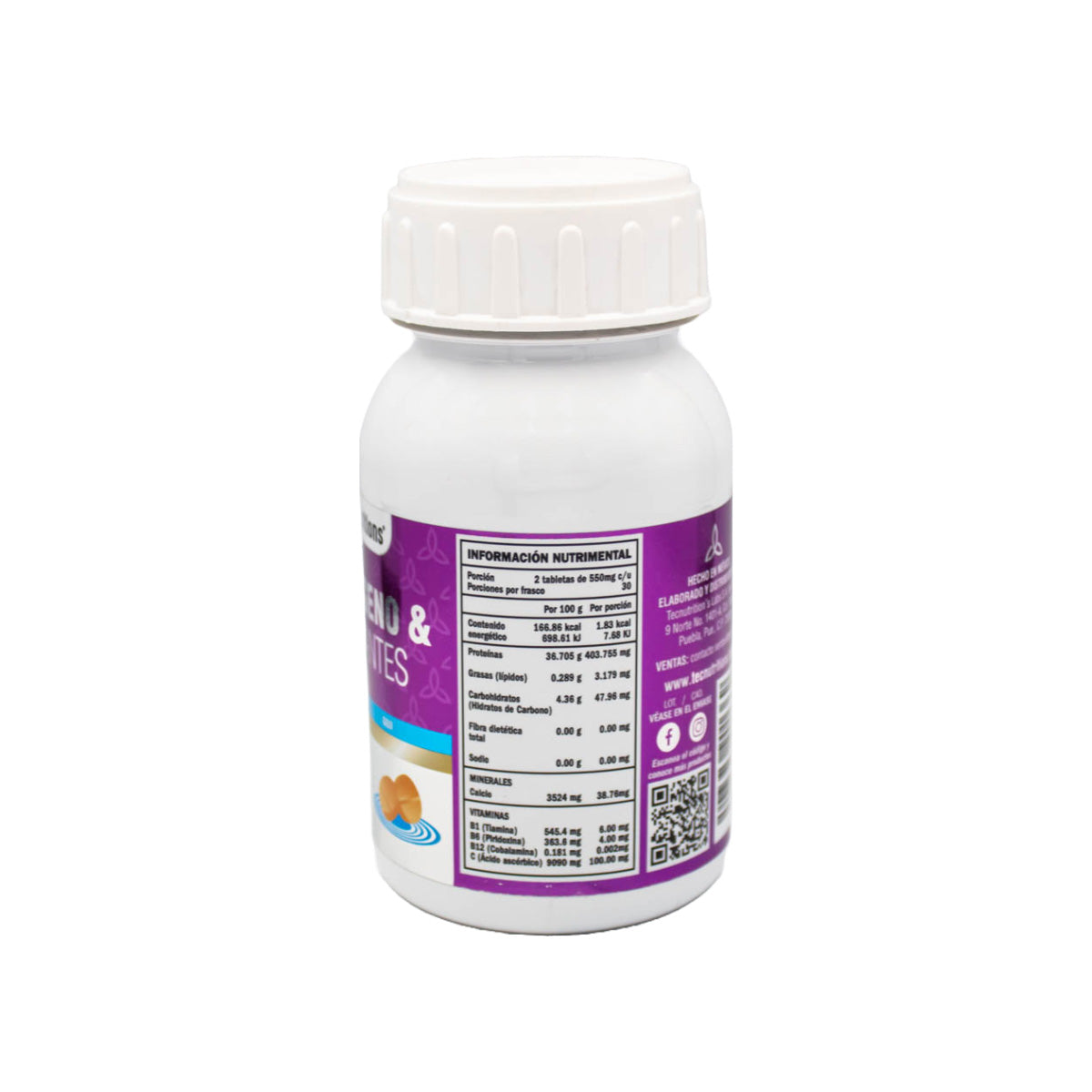 Food Supplement with hydrolyzed collagen, vitamins, minerals and antioxidants, Mix Collagen and Antioxidants, 60 tabl