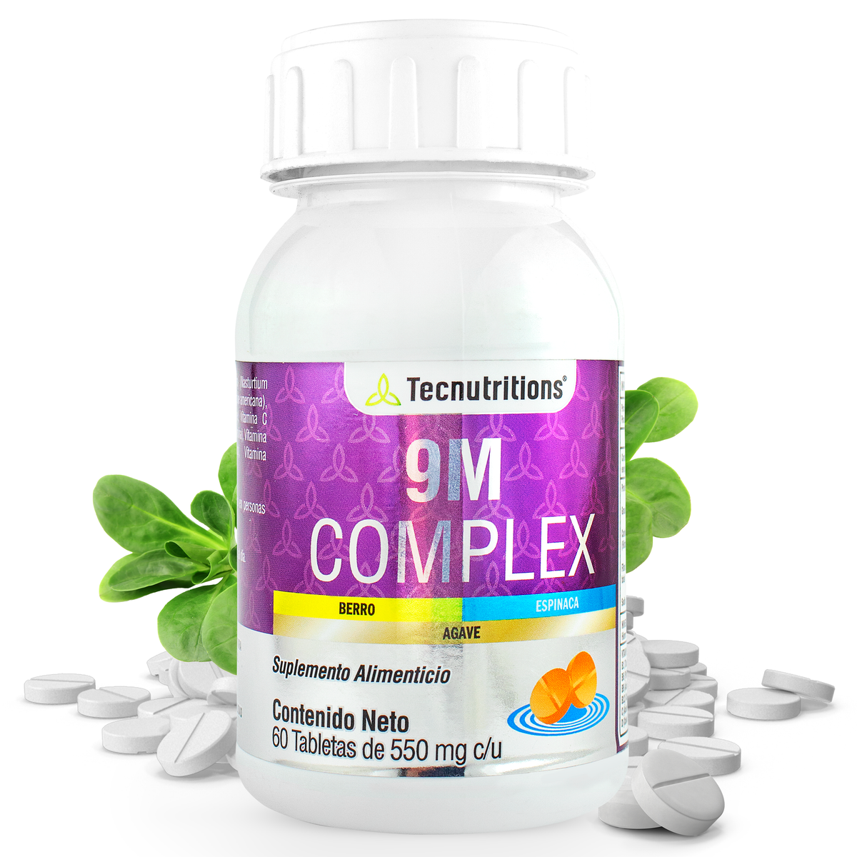 Food supplement with amino acids, vitamins and minerals, 9M Complex, 60 tabl