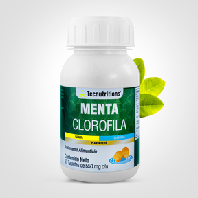 Food supplement with antioxidants and vitamins, Mint Chlorophyll, 60 tabl