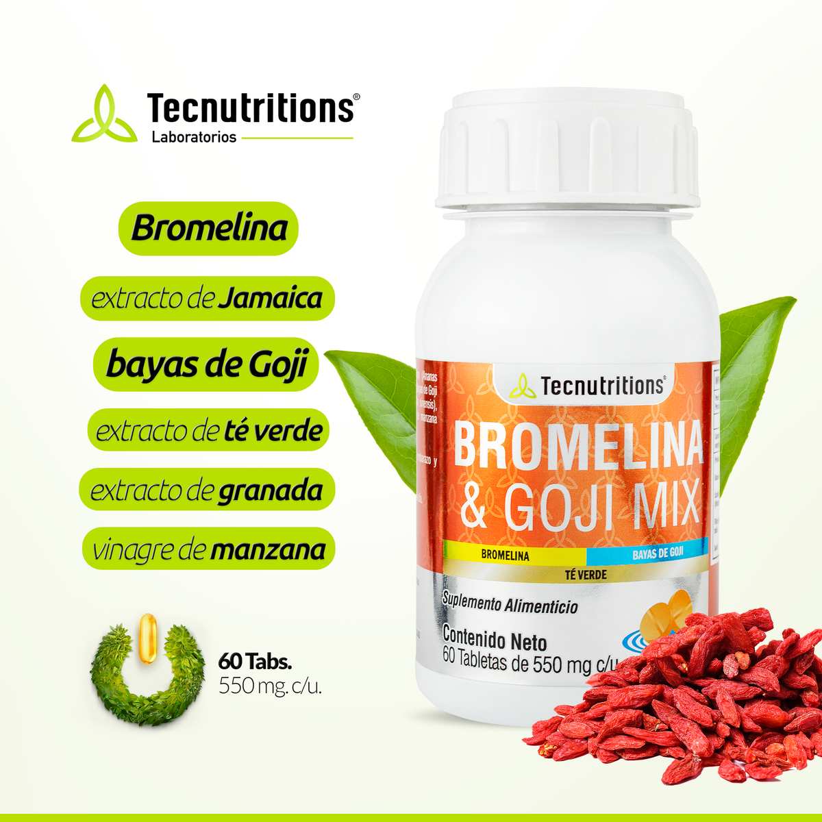 Bromelina y Goji Mix