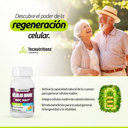 Santo Grial de la Salud Perfecta, Células Madre RGC Max + Glutatión