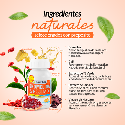 Bromelina y Goji Mix 120 Tabletas