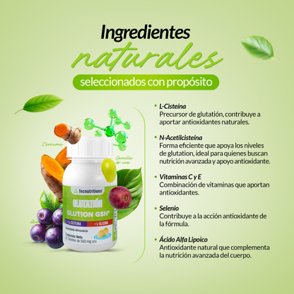 Food supplement with amino acids and antioxidants, Glution GSH, 60 tabl