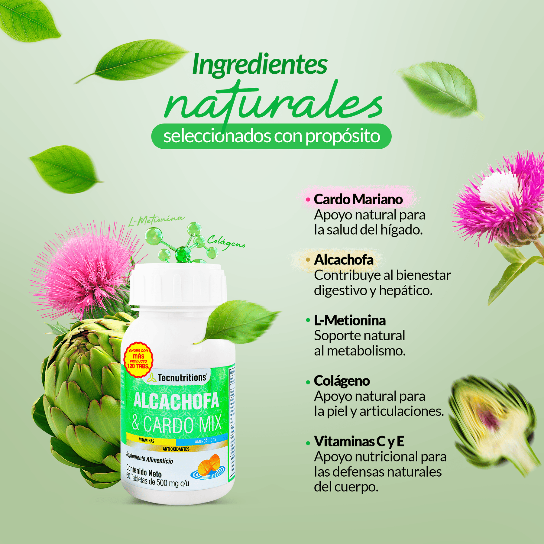 Alcachofa y Cardo Mix 120 tabletas