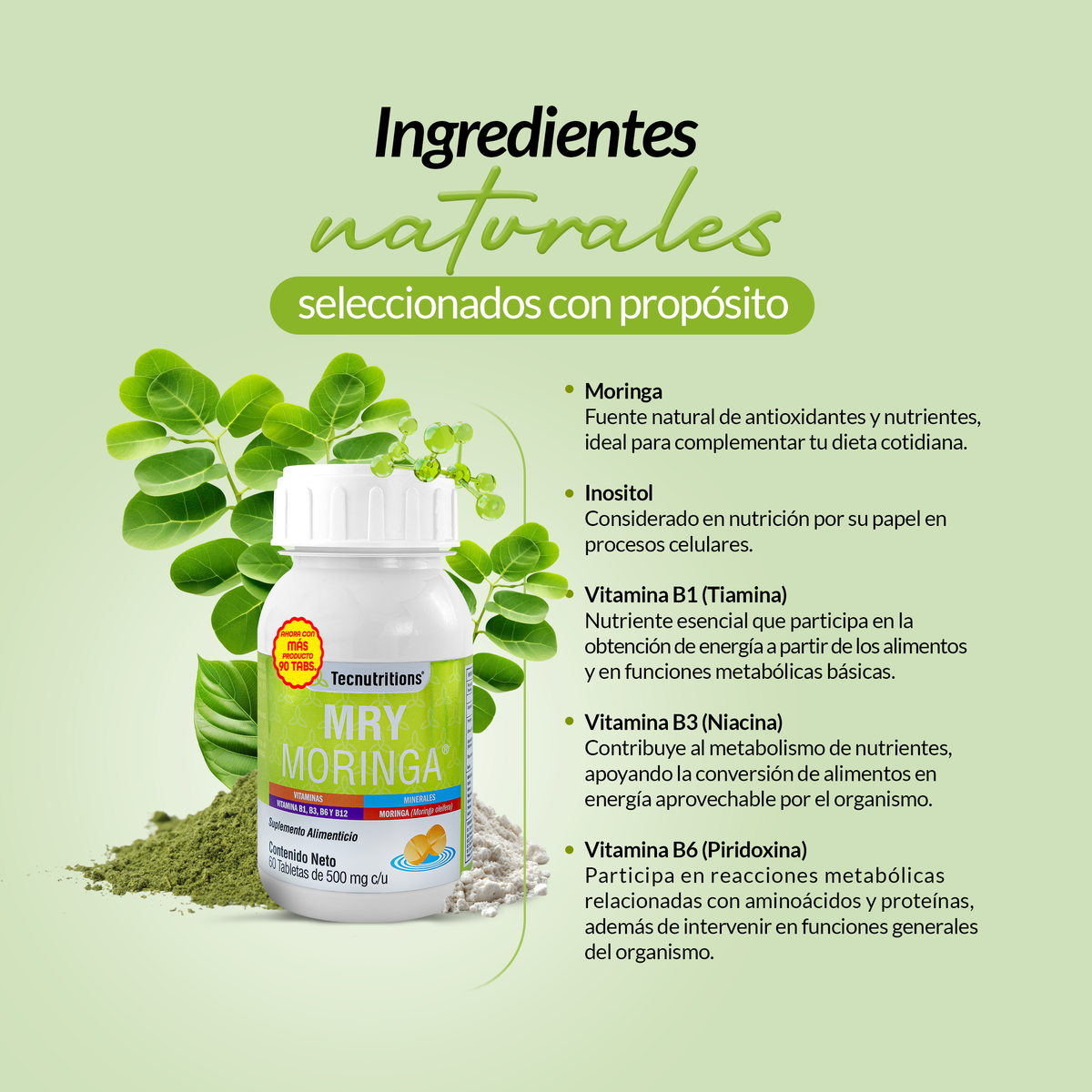 MRY Moringa 90 Tabletas