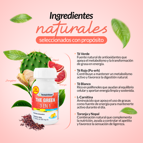 Food supplement with antioxidants, fibers and vitamins, The Green 3 in 1, 60 tabl