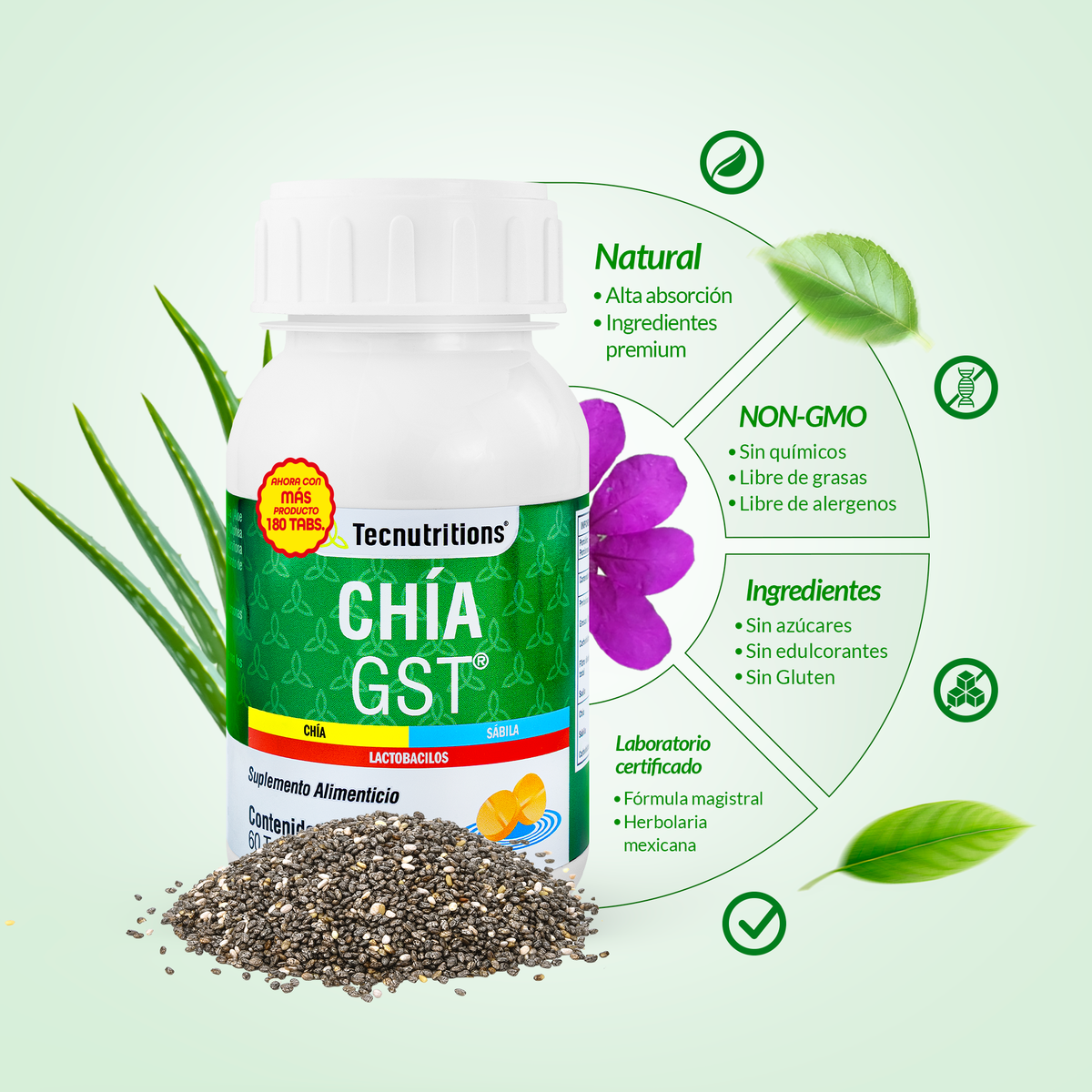 Chía GST 180 Tabletas