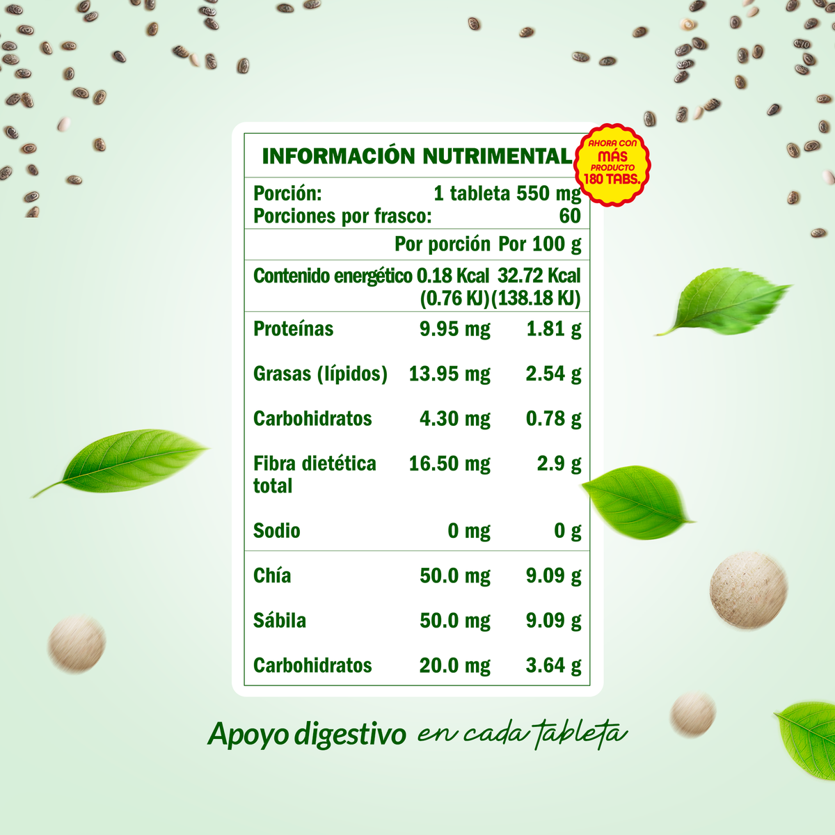 Chía GST 180 Tabletas