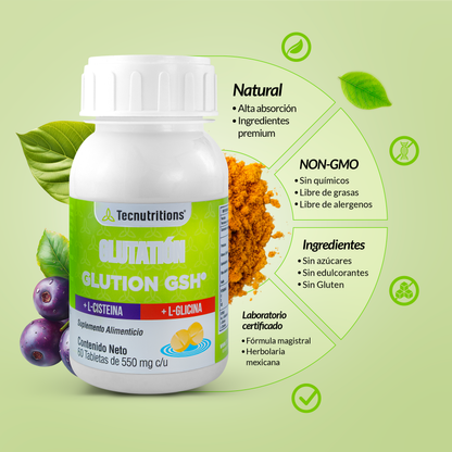 Food supplement with amino acids and antioxidants, Glution GSH, 60 tabl