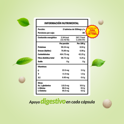 Glution GSH Glutatión 120 Tabletas