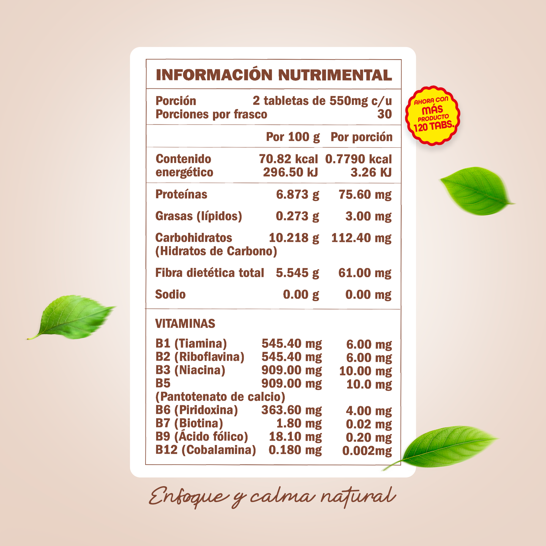 Comp B y Cacao Complex 120 Tabletas