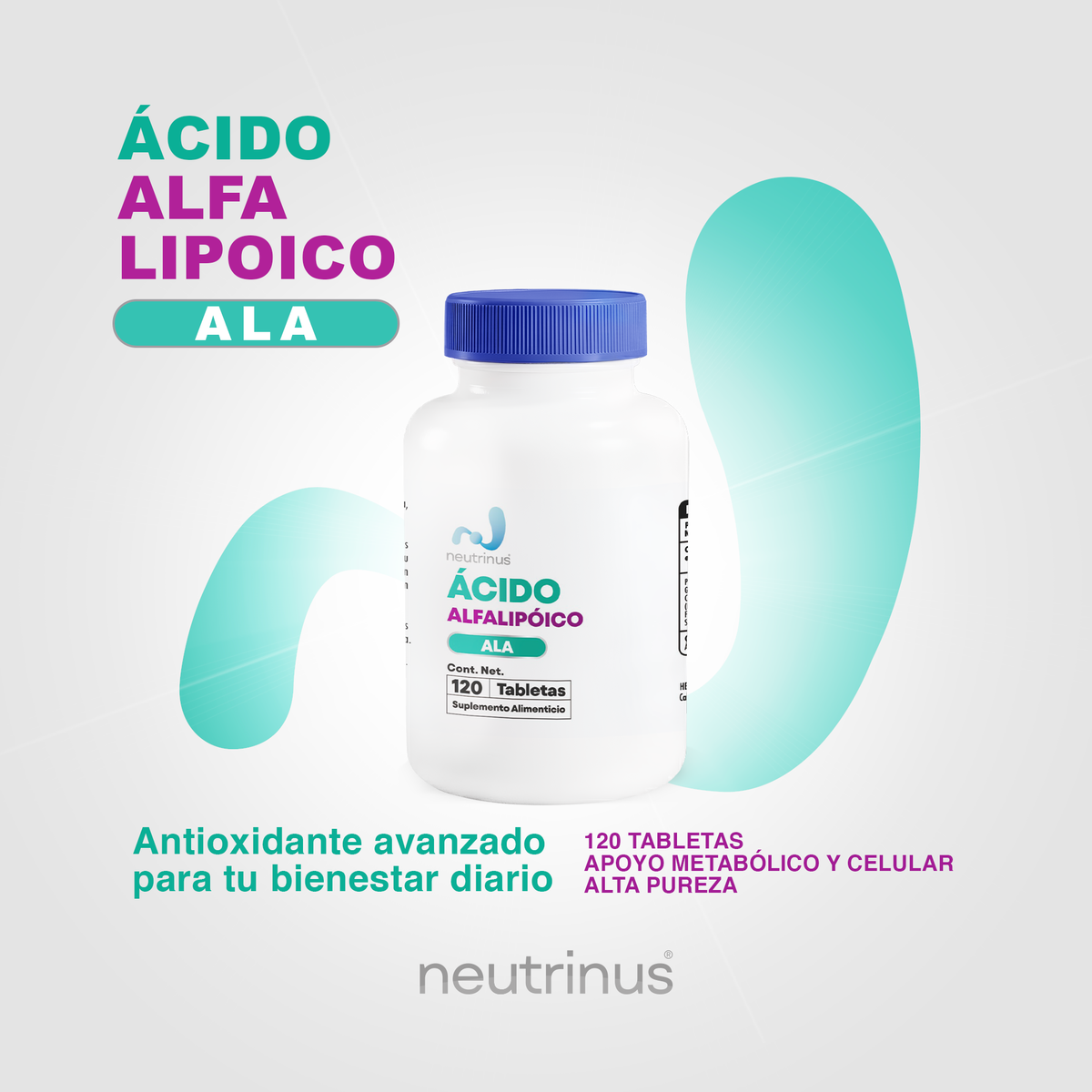 Ácido Alfa Lipoico – Antioxidante y Energía Celular | Neutrinus Plus 120 Tabletas