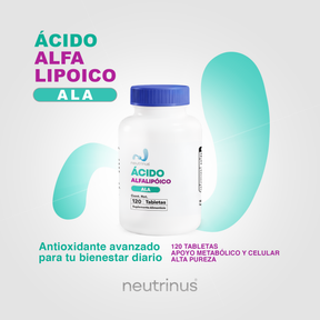 Ácido Alfa Lipoico – Antioxidante y Energía Celular | Neutrinus Plus 120 Tabletas