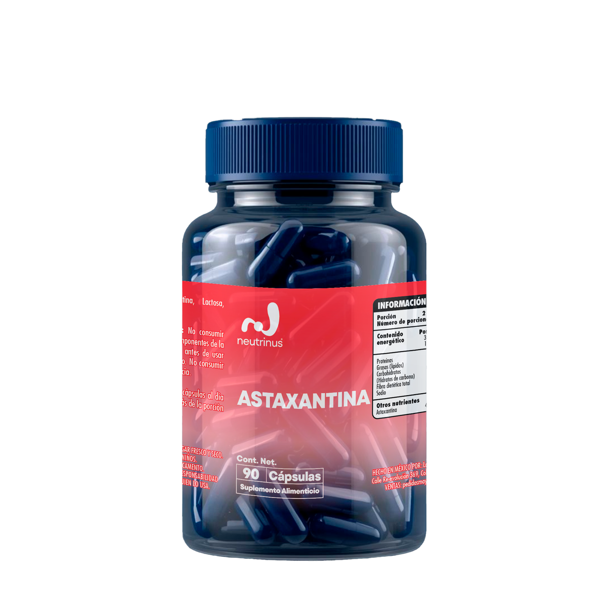Astaxantina – Antioxidante y Cuidado de la Piel | Neutrinus Plus 90 Cápsulas