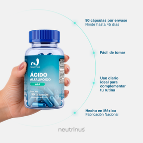 Ácido Alfa Lipoico – Antioxidante y Energía Celular | Neutrinus Plus 90 Cápsulas