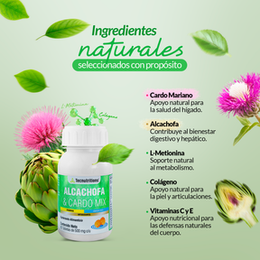 Food supplement with vitamins, amino acids and antioxidants, Artichoke and Thistle Mix, 60 tabl