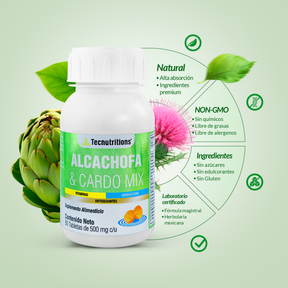 Food supplement with vitamins, amino acids and antioxidants, Artichoke and Thistle Mix, 60 tabl