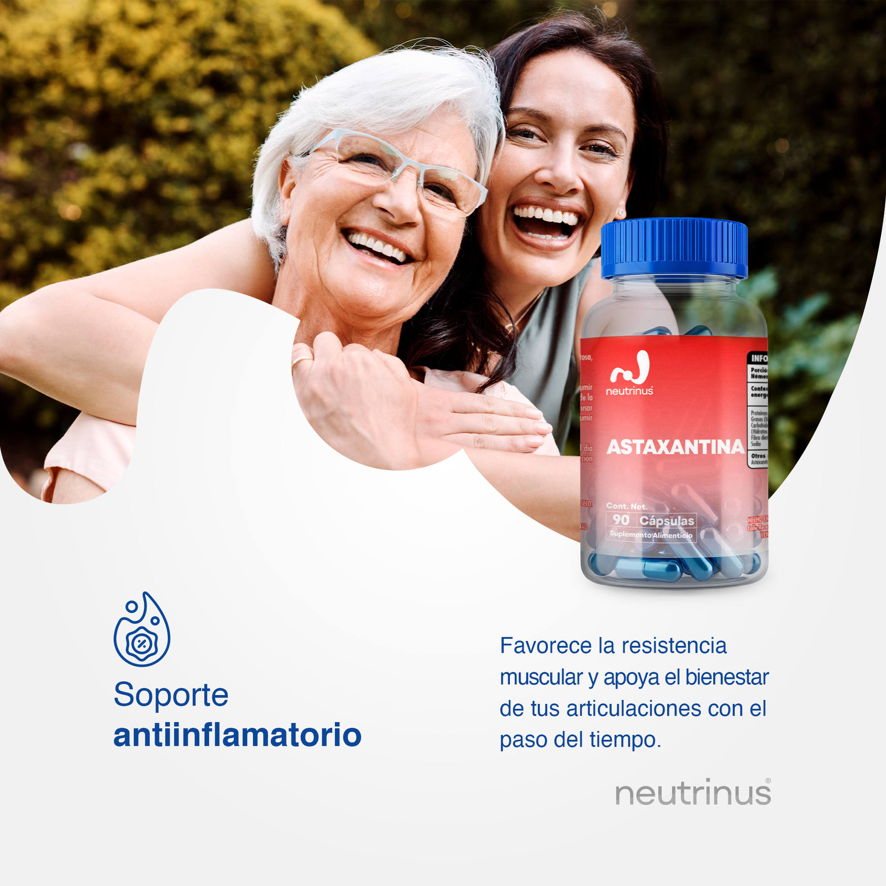 Astaxantina – Antioxidante y Cuidado de la Piel | Neutrinus Plus 90 Cápsulas