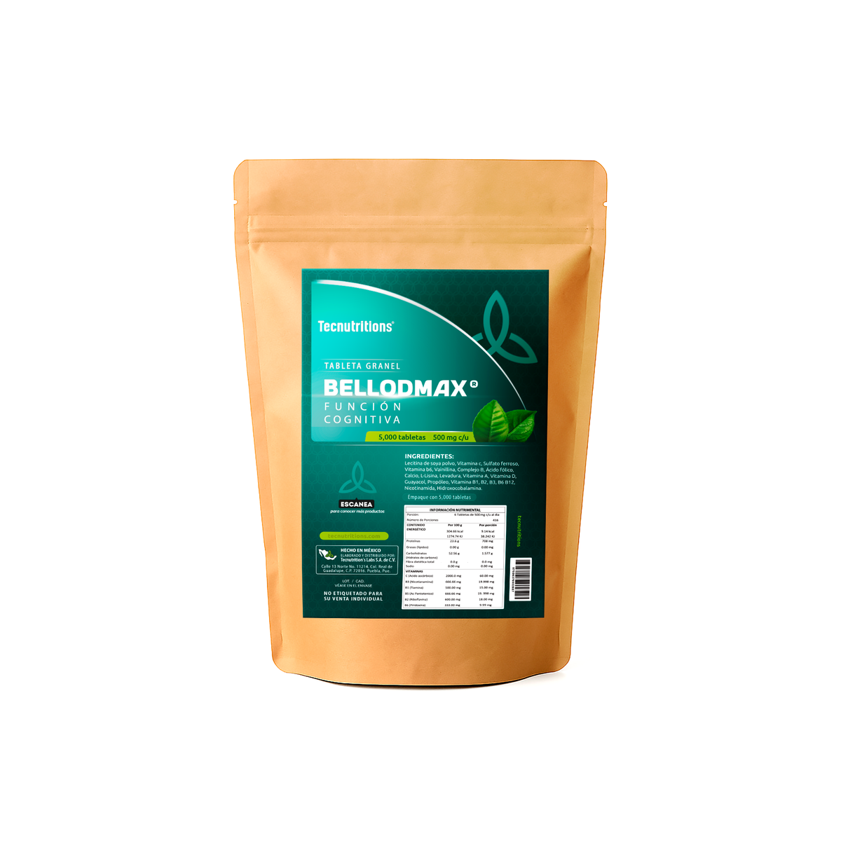 Tableta Granel Bellodmax® Función Cognitiva