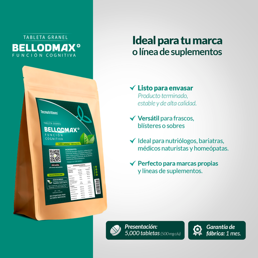 Tableta Granel Bellodmax® Función Cognitiva
