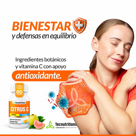 Tecnutritions Citrus C con Vitamina C, Zinc y Propóleo - Refuerzo Inmunológico