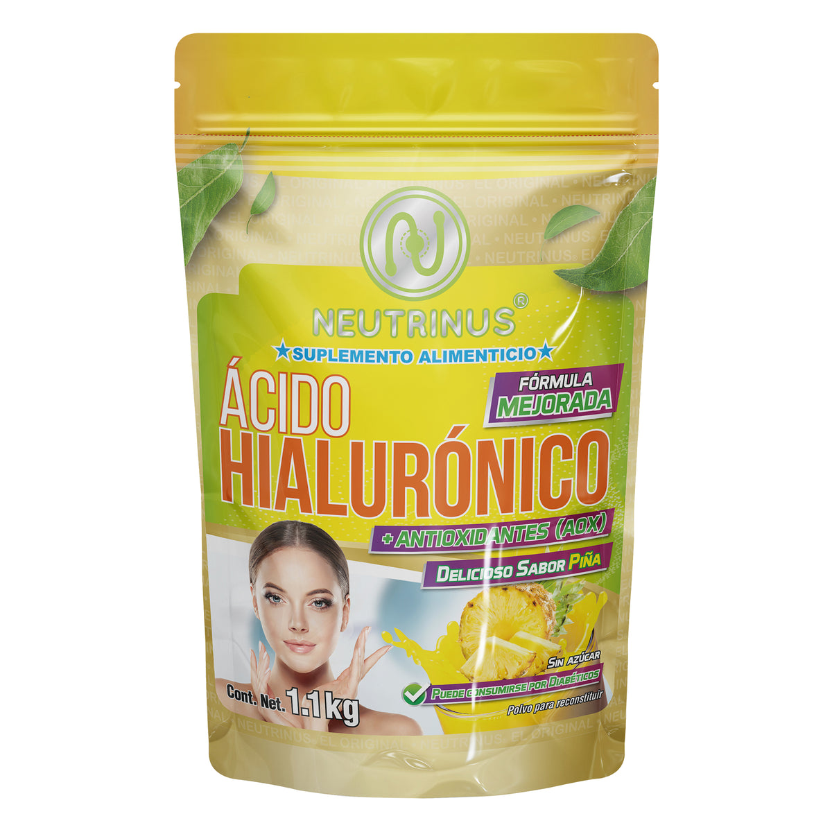 Ácido Hialurónico Con Antioxidantes Sabor Piña