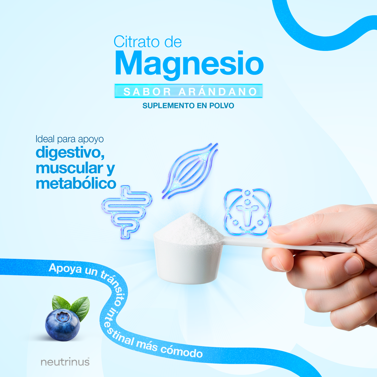 Citrato de Magnesio Sabor Arandano