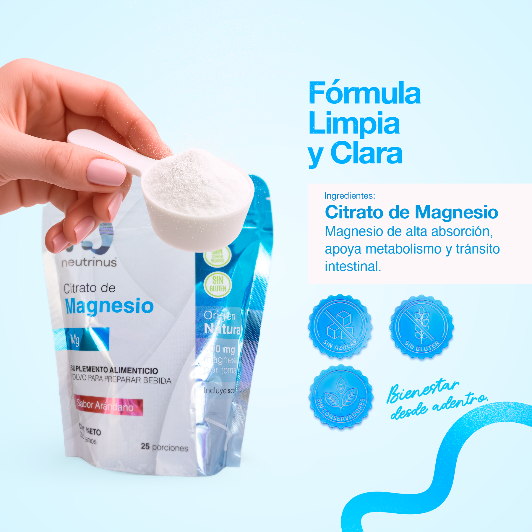 Citrato de Magnesio Sabor Arandano