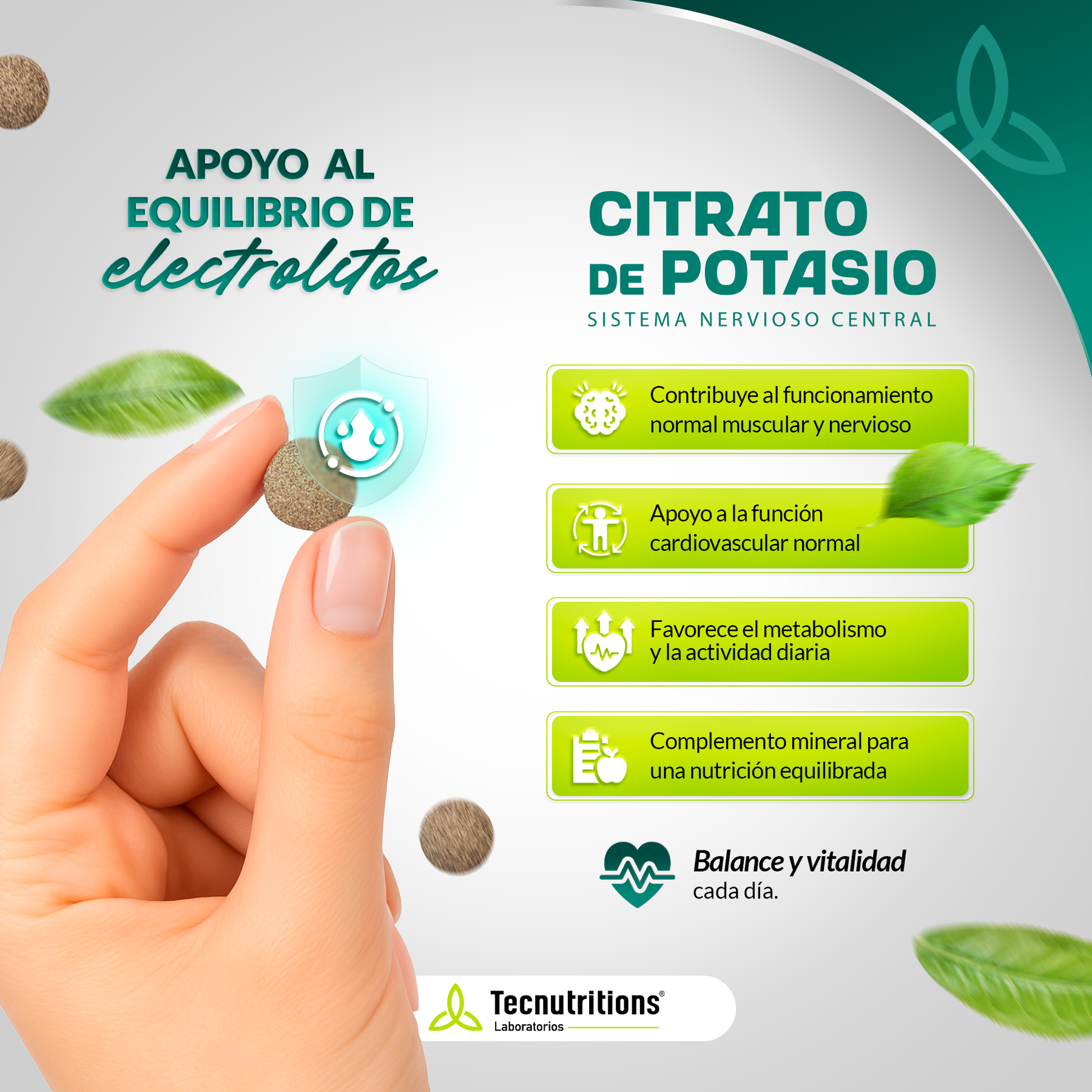 Tableta Granel Citrato De Potasio Sistema Nervioso Central