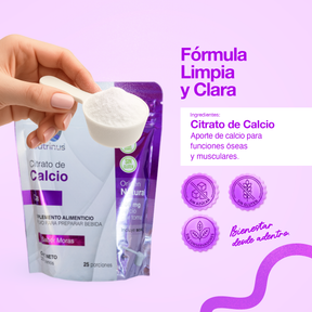 Citrato de calcio sabor moras