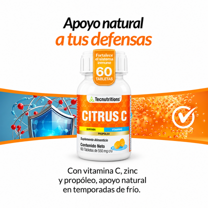 Antioxidant Food Supplement, Multivitamin, Citrus C, 60 tabl