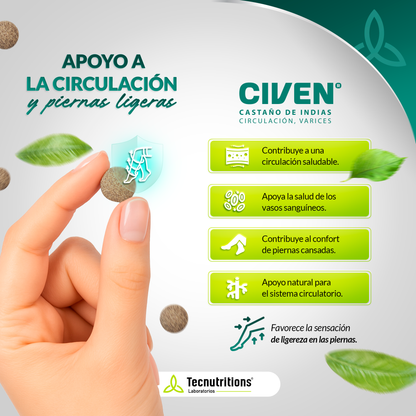 Tableta Granel Civen® Castaño De Indias Circulación, Varices
