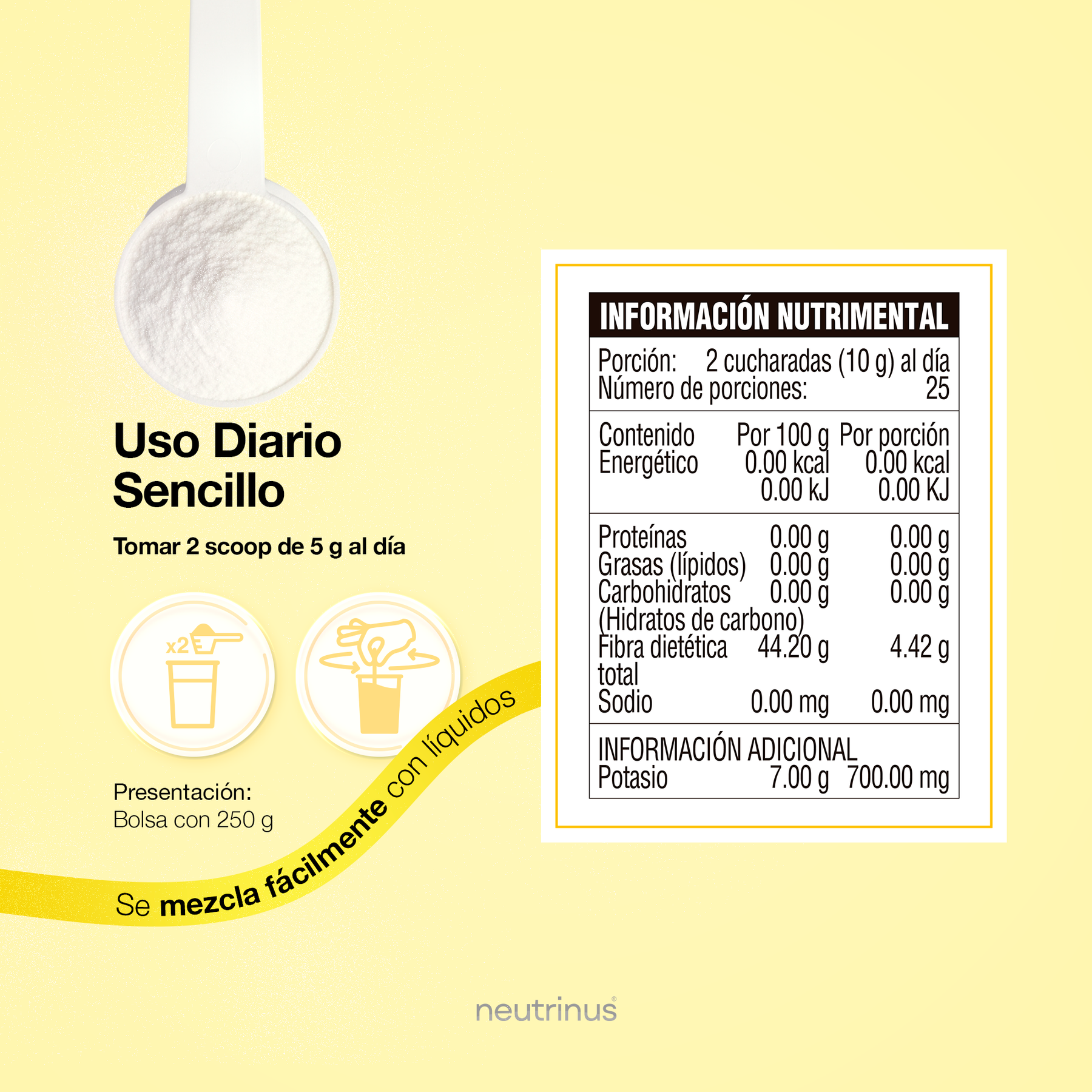 Citrato de Potasio Sabor Limon