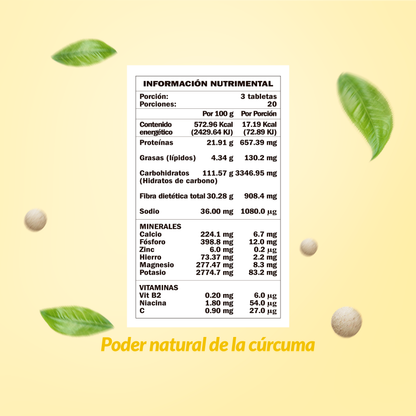 Cúrcuma – Antioxidante y Bienestar Digestivo | Tecnutritions 60 Tabletas