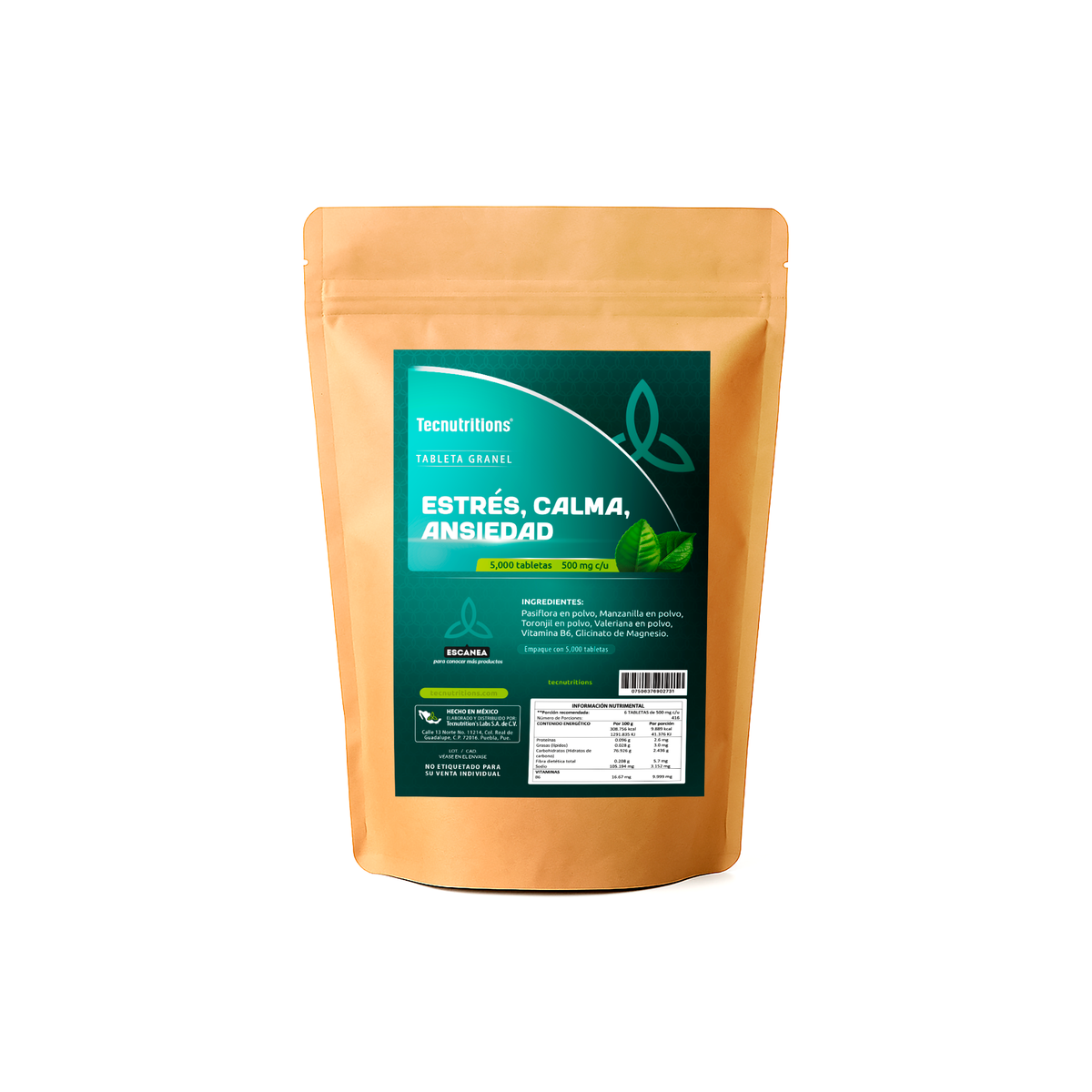 Tableta Granel Estrés, Calma, Ansiedad