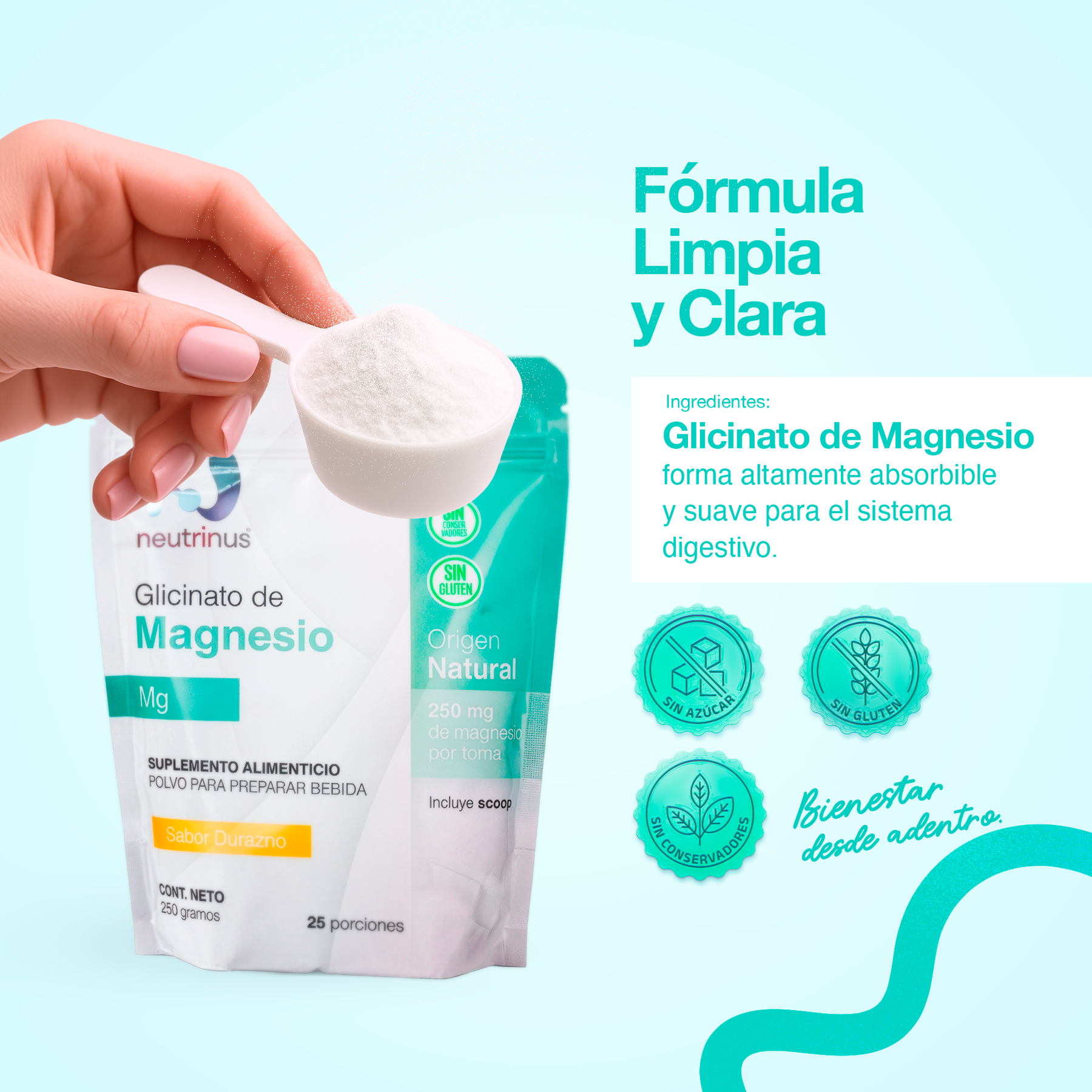 Glicinato de Magnesio Sabor Arandano