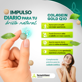 Tableta Granel Colagein Gold Q10 Piel, Uñas, Cabello
