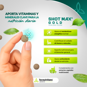 Tableta Granel Shot Max® Gold Tercera Edad Calidad De Vida