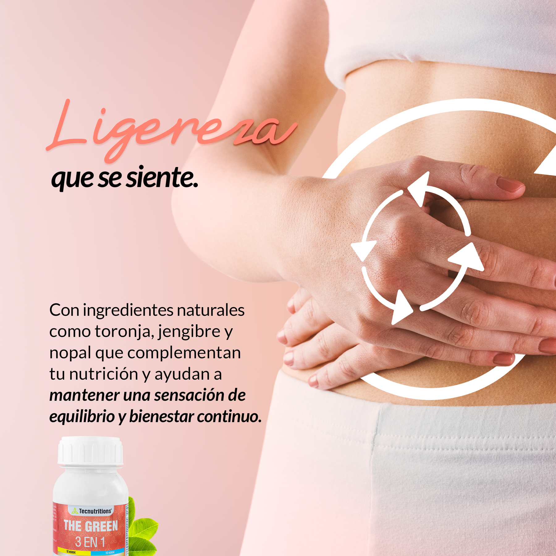 Food supplement with antioxidants, fibers and vitamins, The Green 3 in 1, 60 tabl