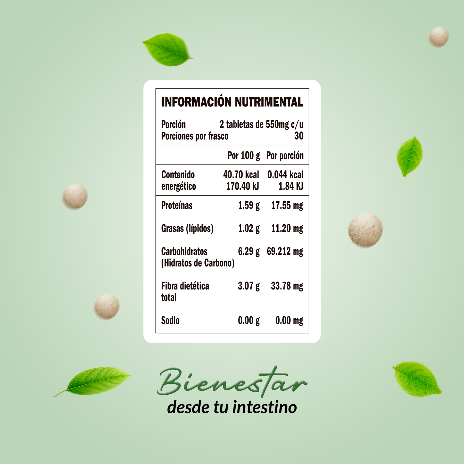 Food supplement with vitamins, probiotics and antioxidants, Herb Complex and probiotics, 60 tabl