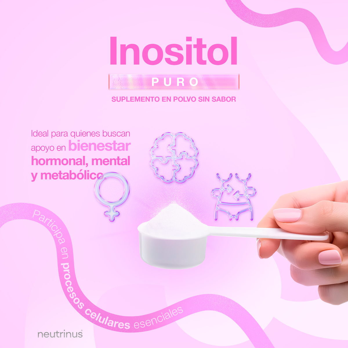 Inositol Puro 250 g – Bienestar Mental y Equilibrio del Sistema Nervioso