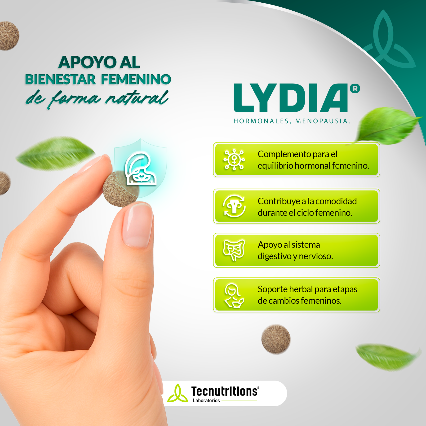 Tableta Granel Lidya® Mujer, Hormonales, Menopausia