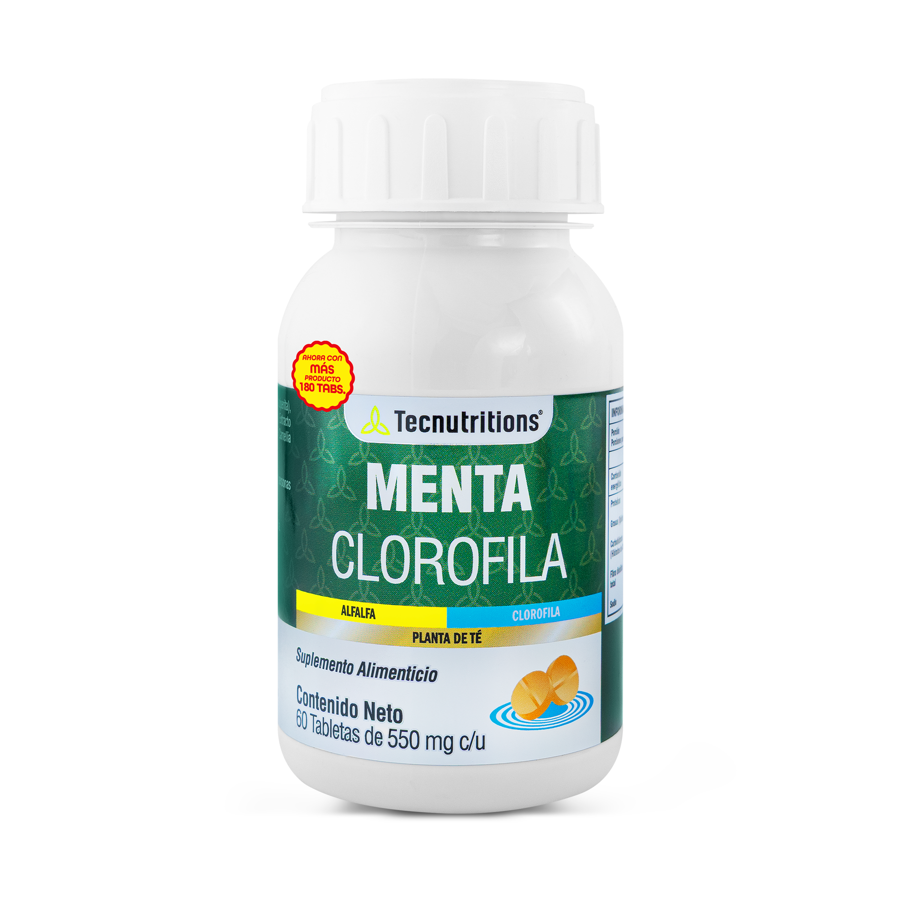 Food supplement with antioxidants and vitamins, Mint Chlorophyll, 60 tabl