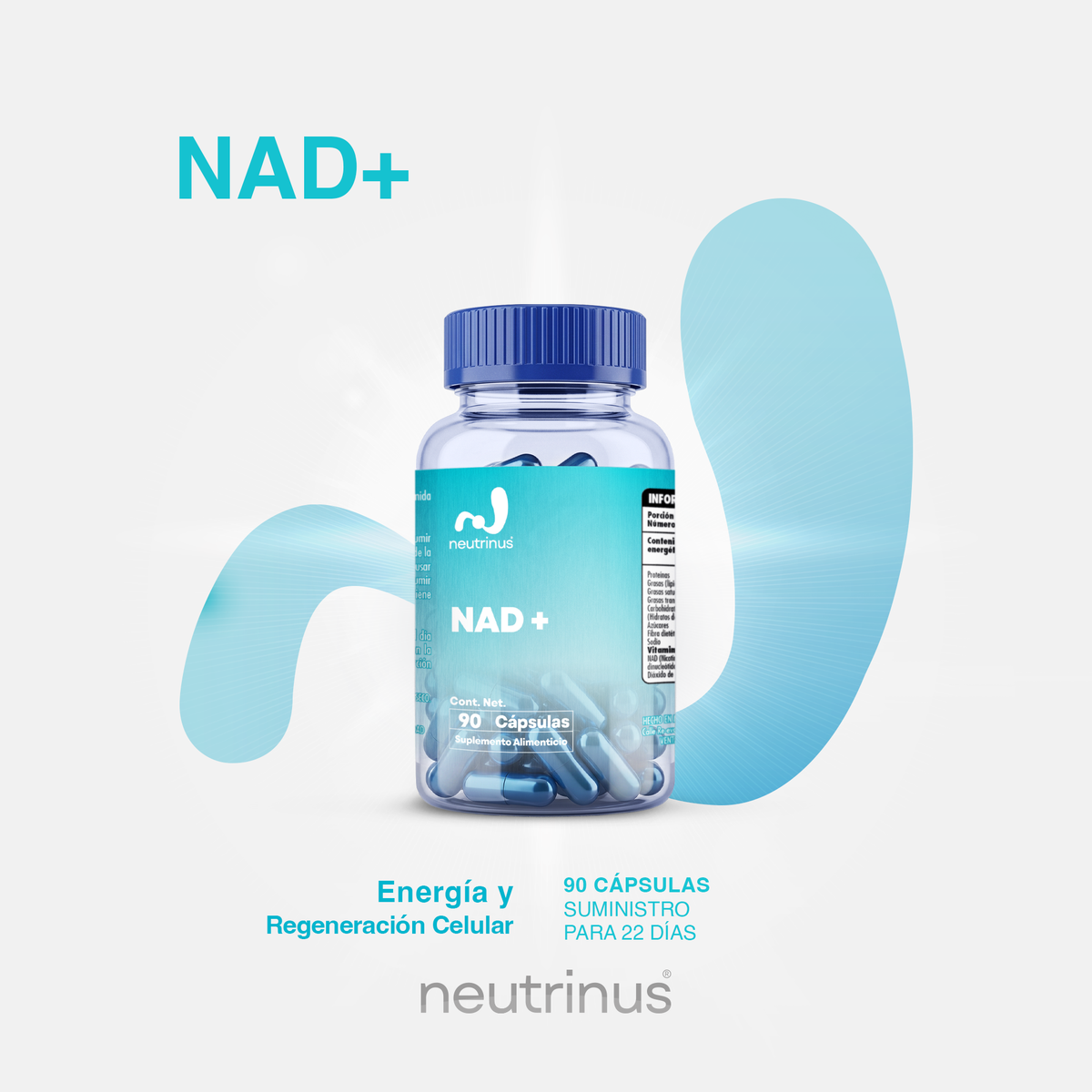 NAD+ – Energía y Longevidad Celular | Neutrinus Plus 90 Cápsulas