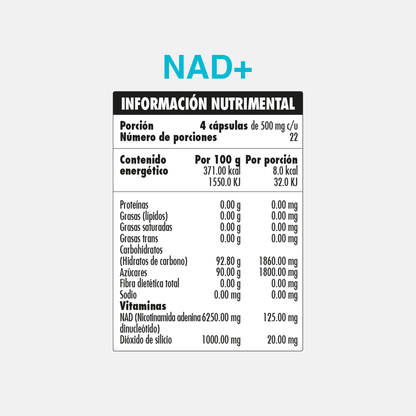 NAD+ – Energía y Longevidad Celular | Neutrinus Plus 90 Cápsulas