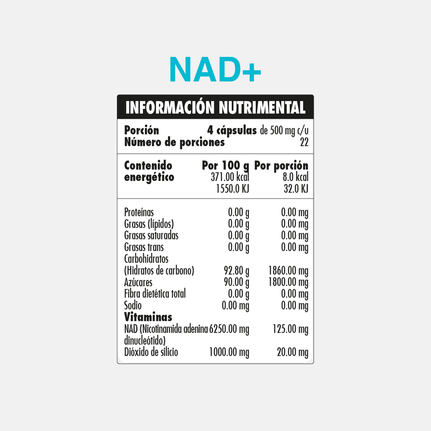 NAD+ – Energía y Longevidad Celular | Neutrinus Plus 90 Cápsulas