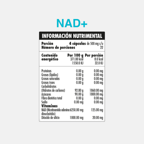 NAD+ – Energía y Longevidad Celular | Neutrinus Plus 90 Cápsulas